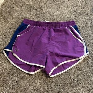 Under Armour Women's Athletic Shorts in Purple and Blue